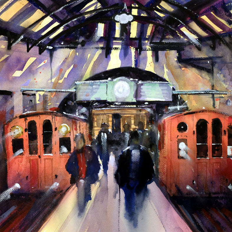Copland Road Subway c.1950`s  35x35 cms Original watercolour.