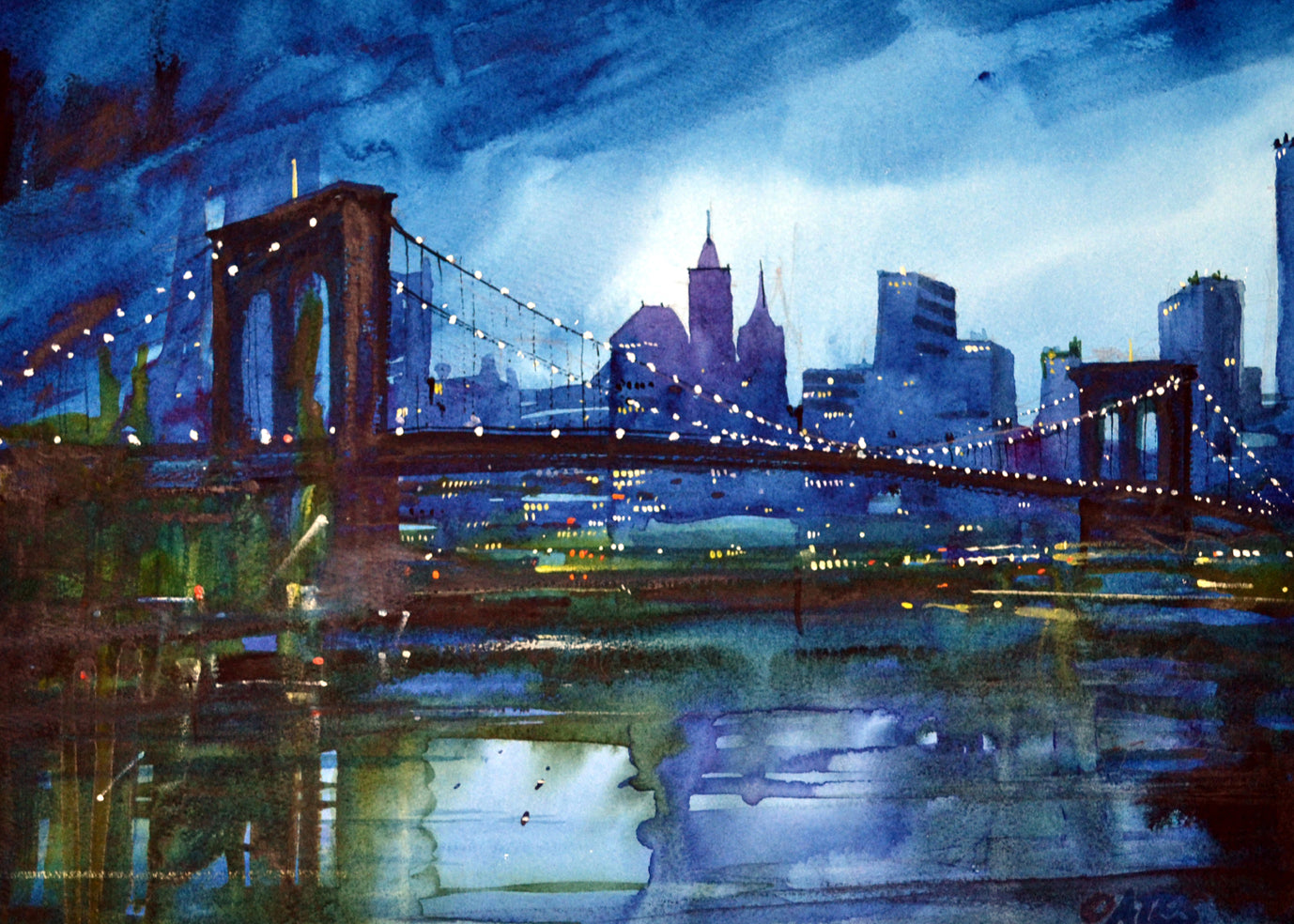 Brooklyn Bridge Rectangular Print