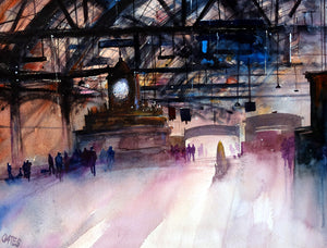 Glasgow Central Station Original Watercolour Painting  30 x 40 cm P.O.A.