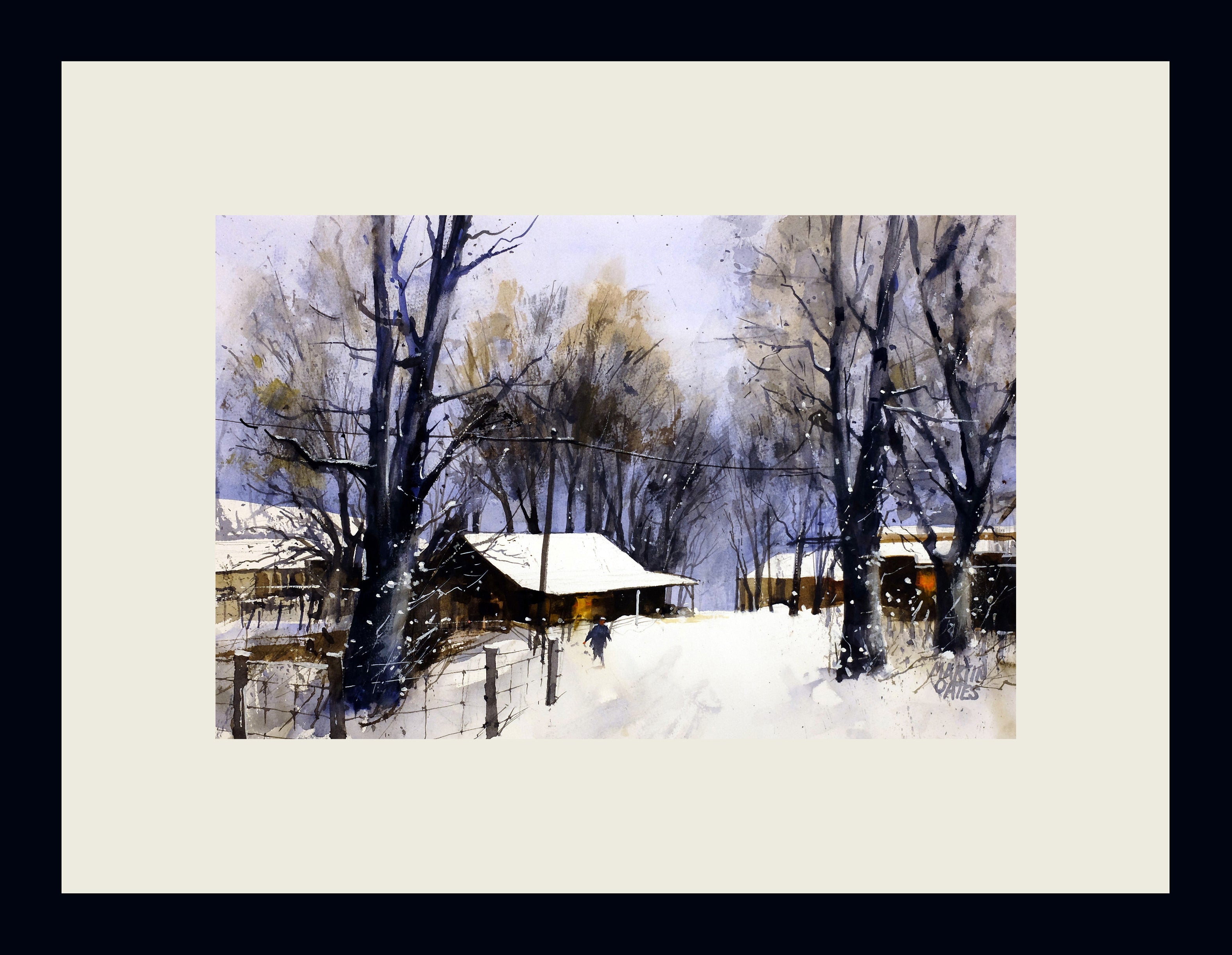 Winter Perthshire #2 Original watercolour by Martin Oates 52x34 cms