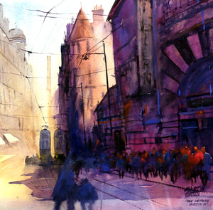 The Western Cinema Partick X  . Original watercolour by Martin Oates 48 x 48cm POA